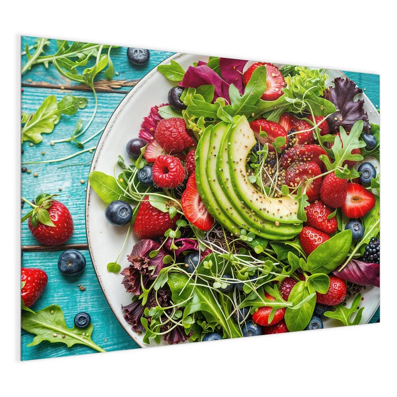 Magnettafel - Salat mit Beeren