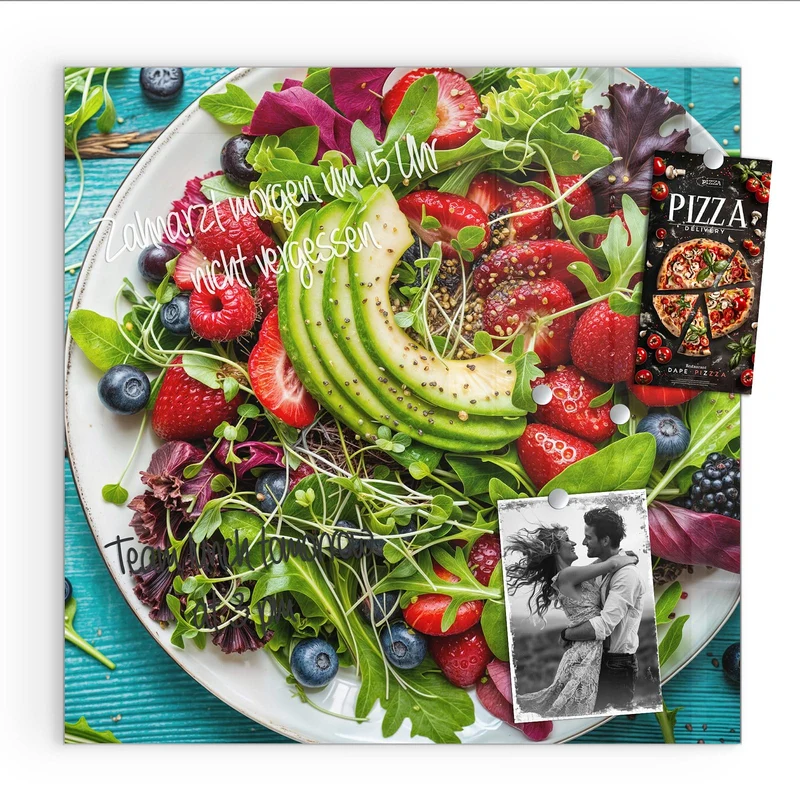 Magnettafel - Salat mit Beeren