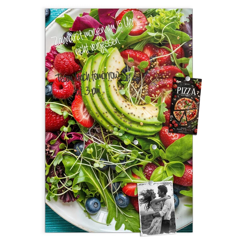 Magnettafel - Salat mit Beeren