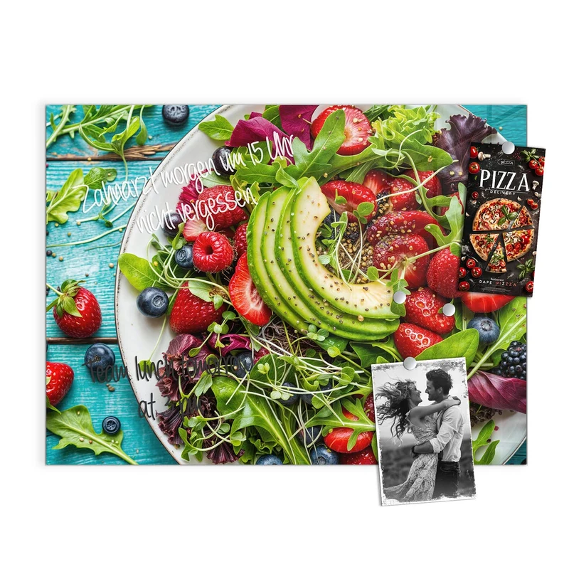 Magnettafel - Salat mit Beeren