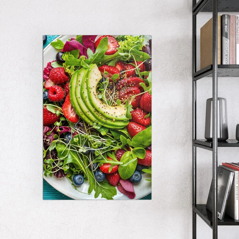 Magnettafel - Salat mit Beeren