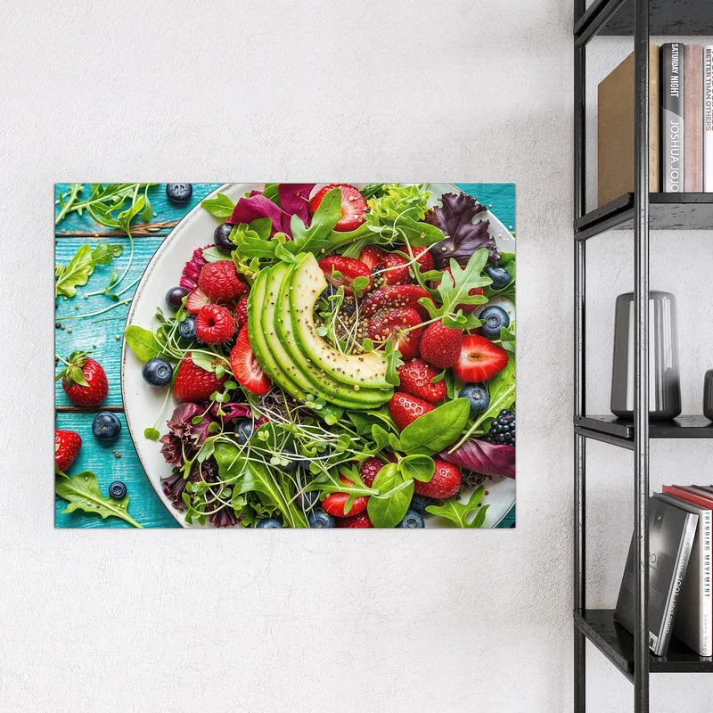 Magnettafel - Salat mit Beeren