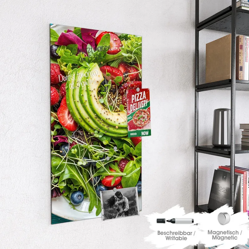 Magnettafel - Salat mit Beeren