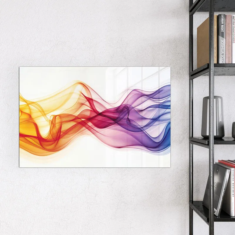 Magnettafel - Bunte Rauchwellen