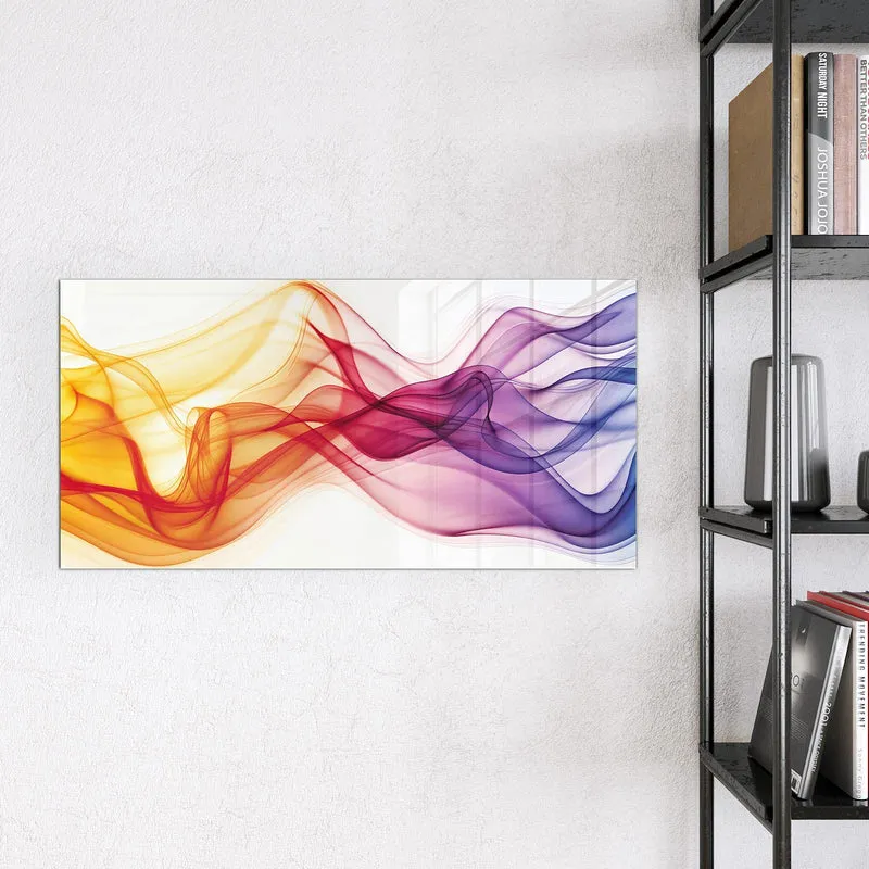 Magnettafel - Bunte Rauchwellen