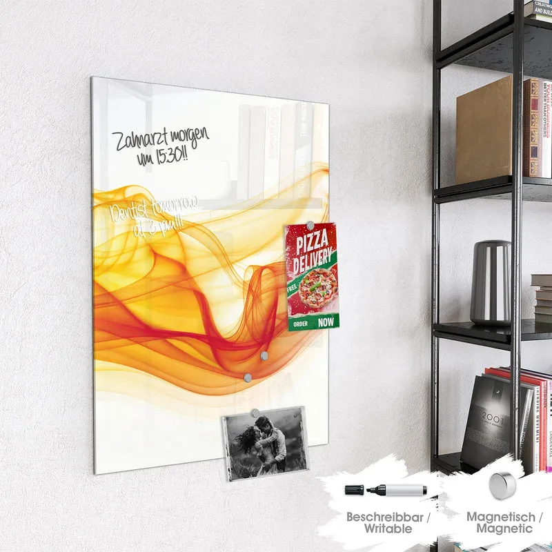 Magnettafel - Bunte Rauchwellen