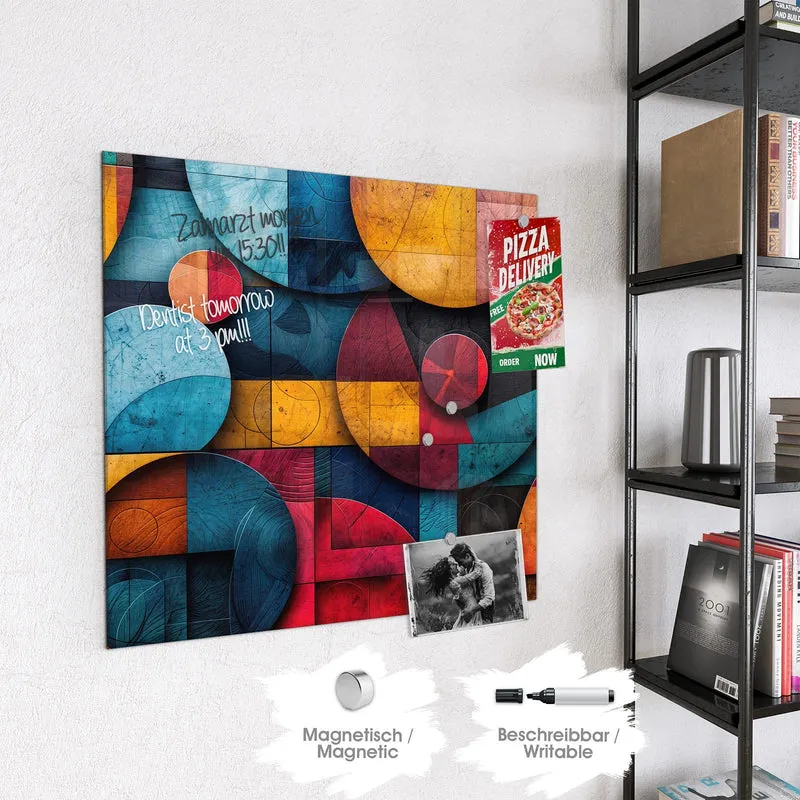 Magnettafel - Formen im Bauhaus-Stil
