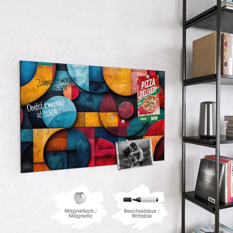 Magnettafel - Formen im Bauhaus-Stil
