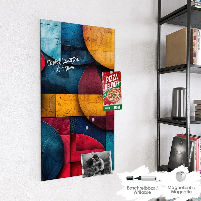 Magnettafel - Formen im Bauhaus-Stil