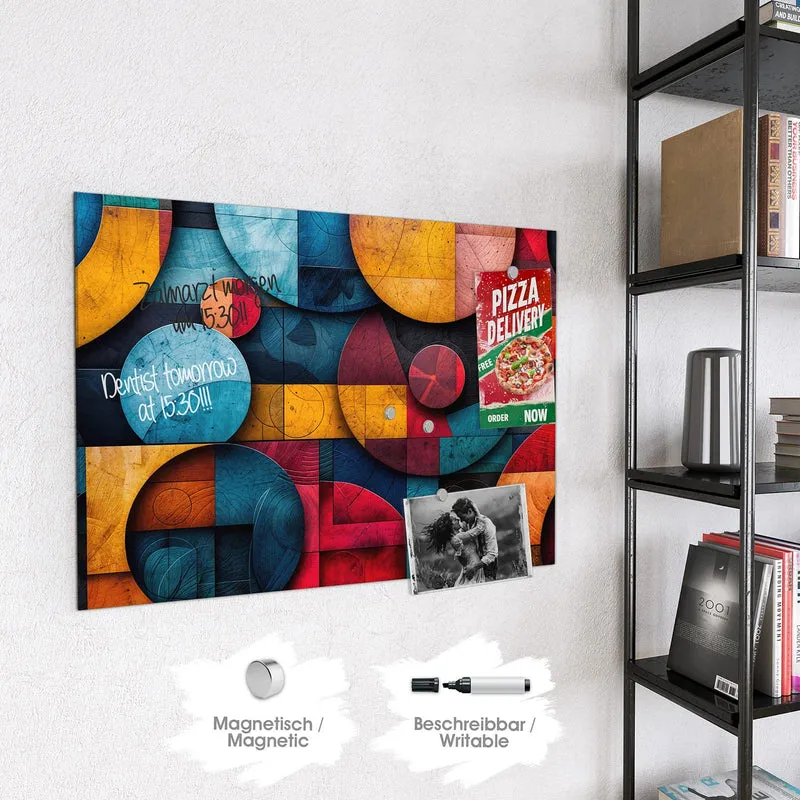 Magnettafel - Formen im Bauhaus-Stil