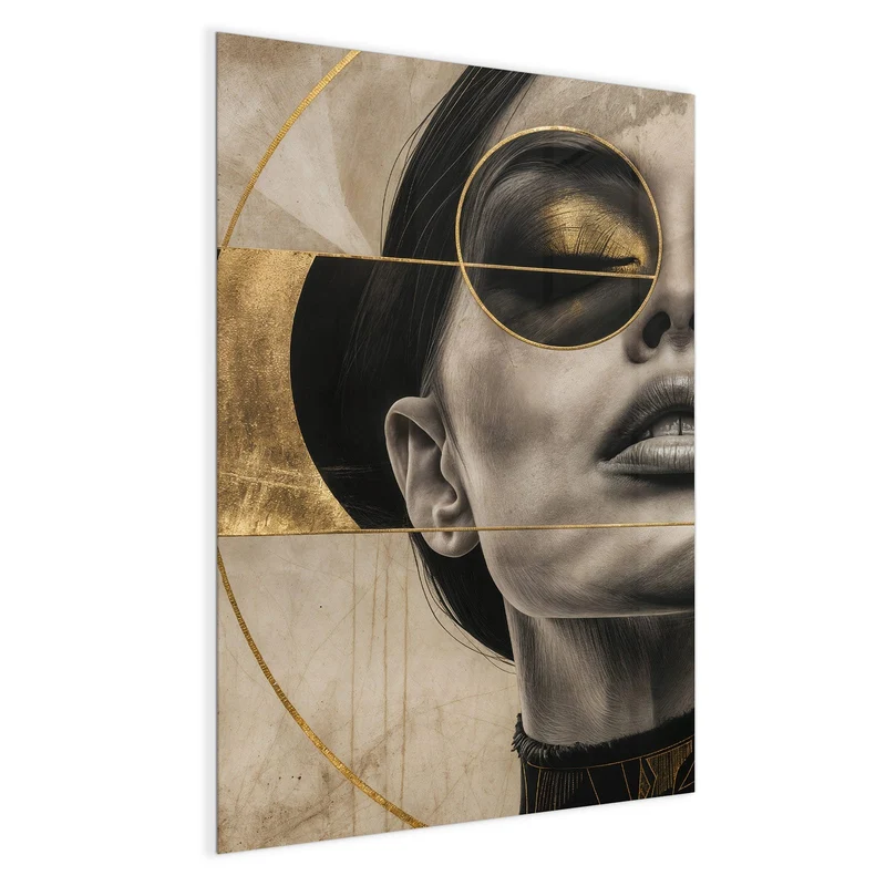 Magnettafel - Porträt mit Goldbrille