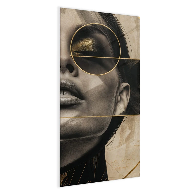 Magnettafel - Porträt mit Goldbrille