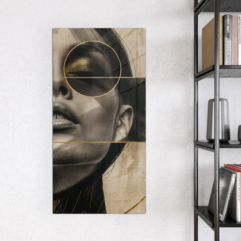 Magnettafel - Porträt mit Goldbrille