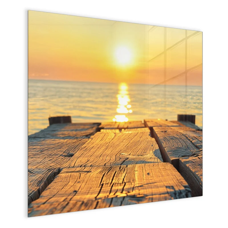 Magnettafel - Holzsteg am Meer