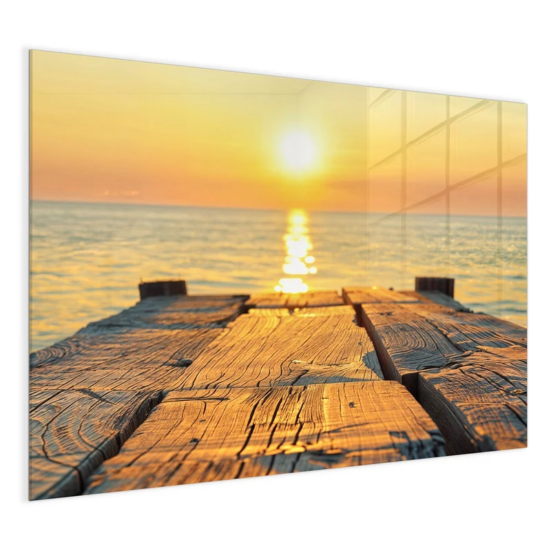 Magnettafel - Holzsteg am Meer