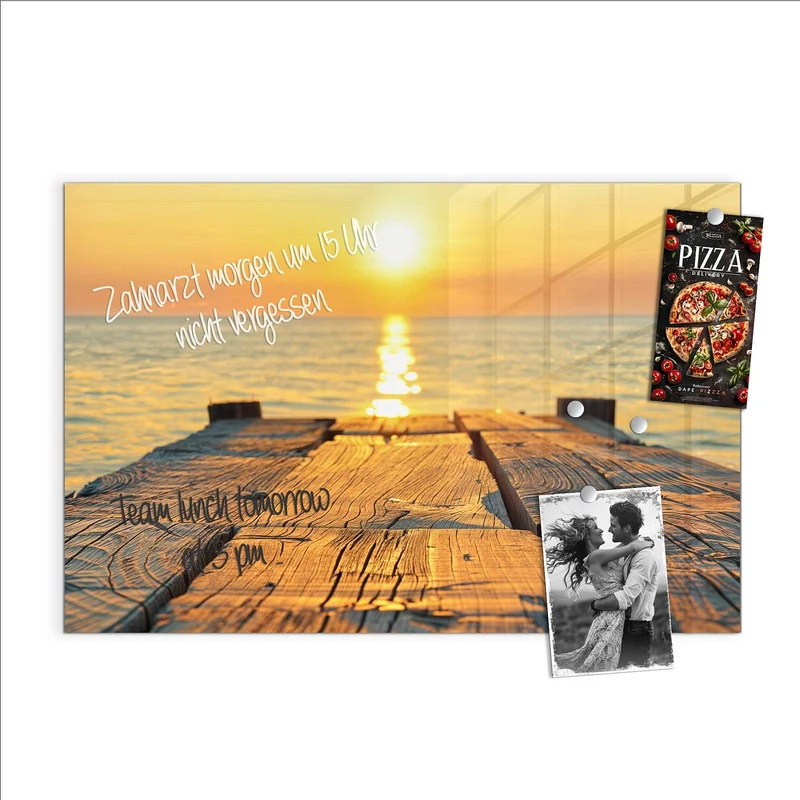 Magnettafel - Holzsteg am Meer