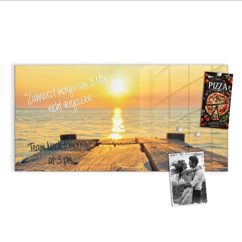 Magnettafel - Holzsteg am Meer