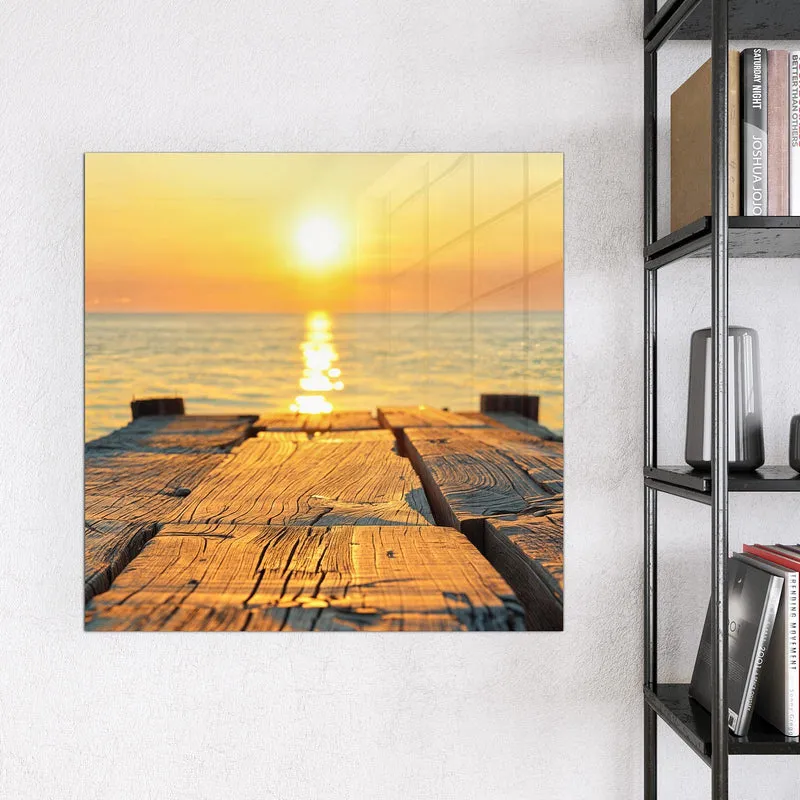 Magnettafel - Holzsteg am Meer