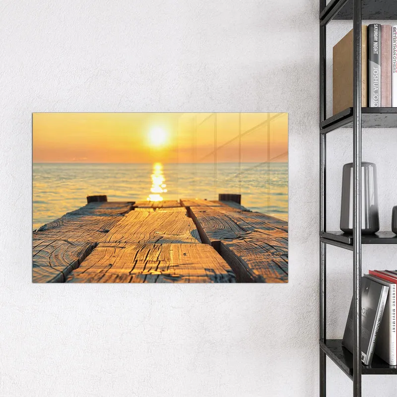 Magnettafel - Holzsteg am Meer