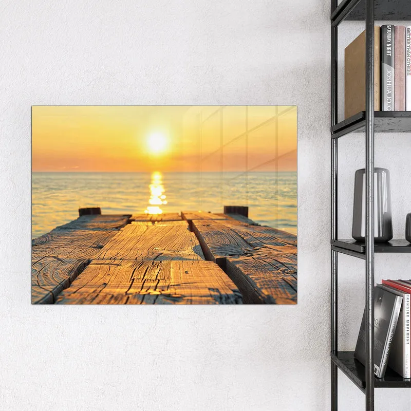 Magnettafel - Holzsteg am Meer