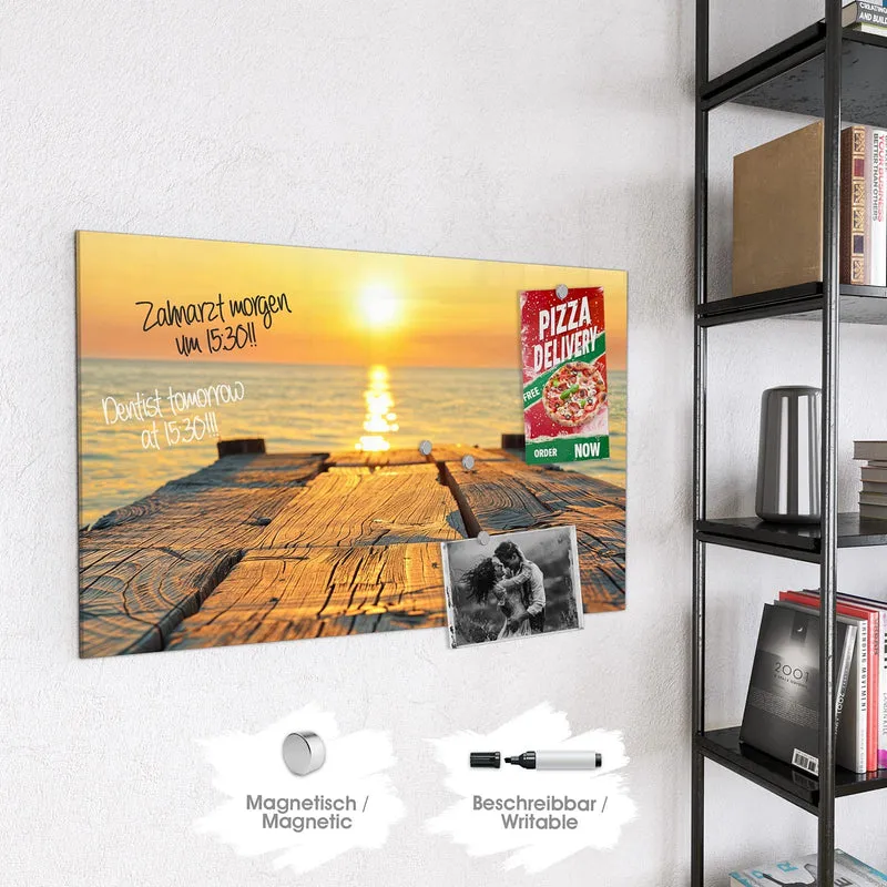 Magnettafel - Holzsteg am Meer