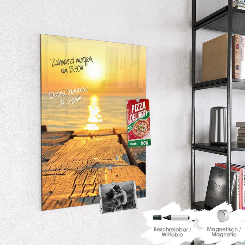 Magnettafel - Holzsteg am Meer