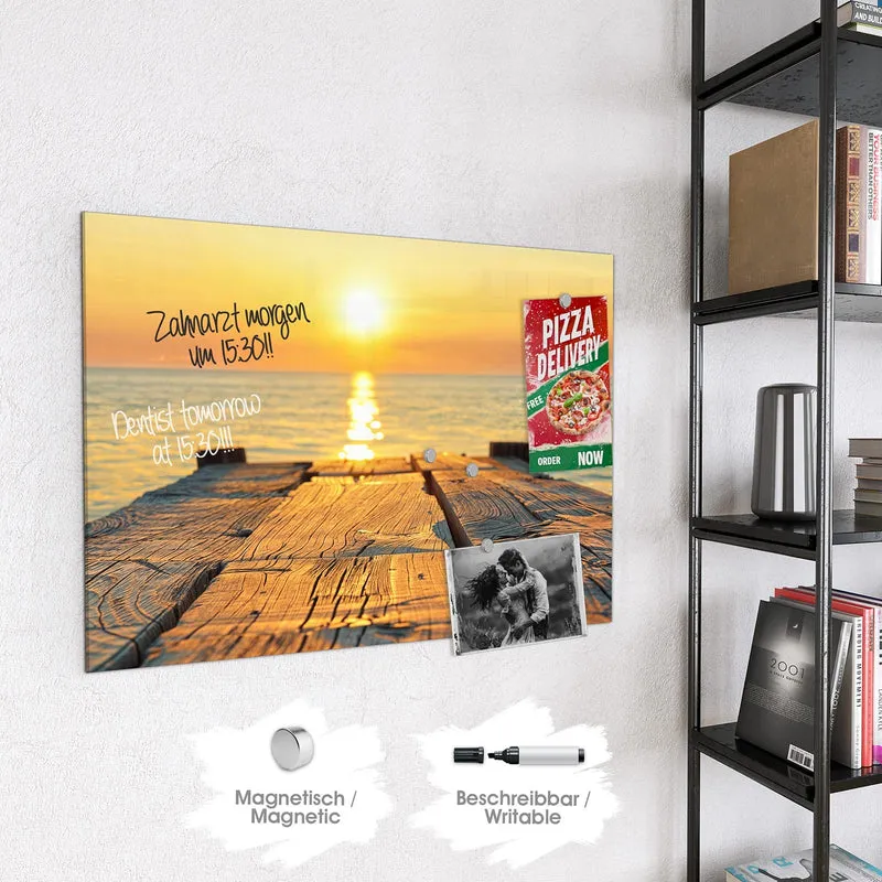 Magnettafel - Holzsteg am Meer
