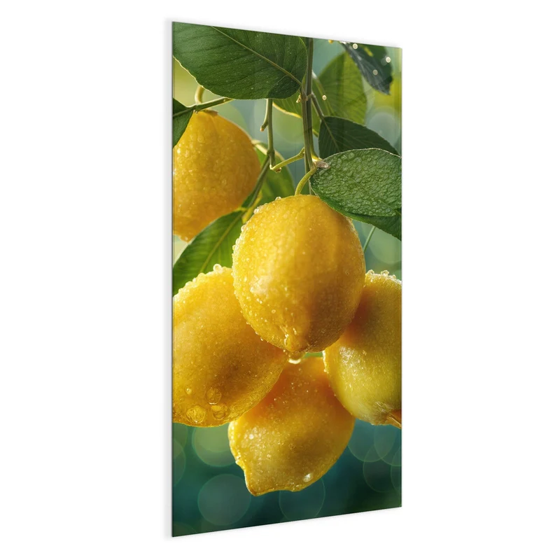 Magnettafel - Fünf Zitronen am Zweig