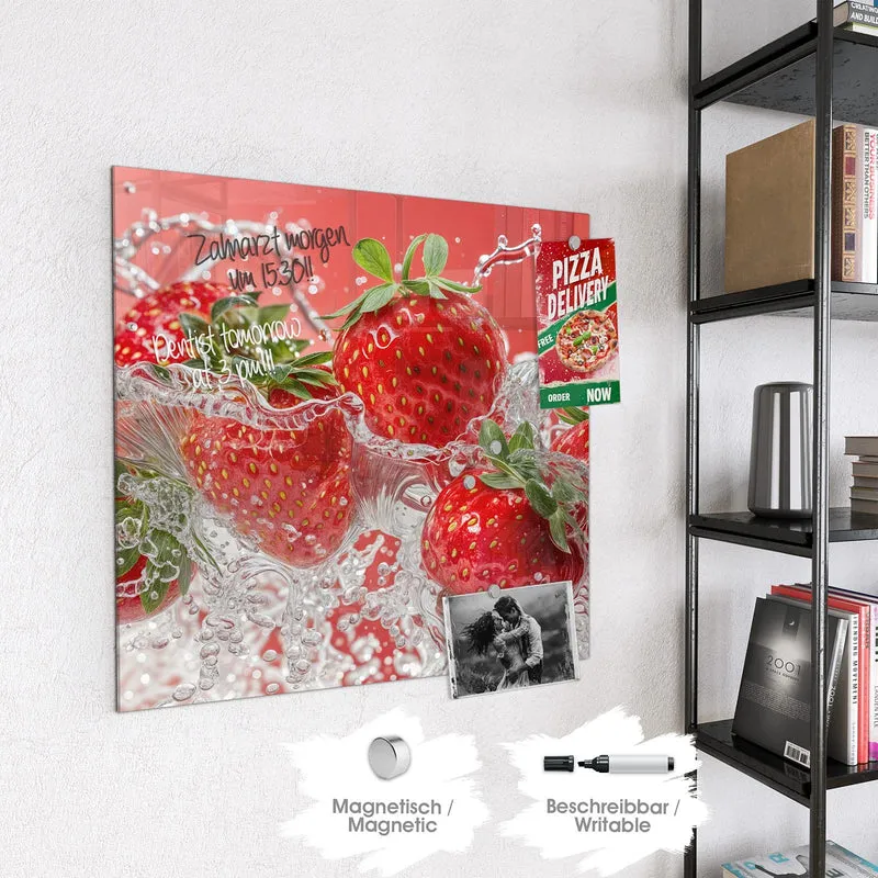 Magnettafel - Erdbeerspritzer