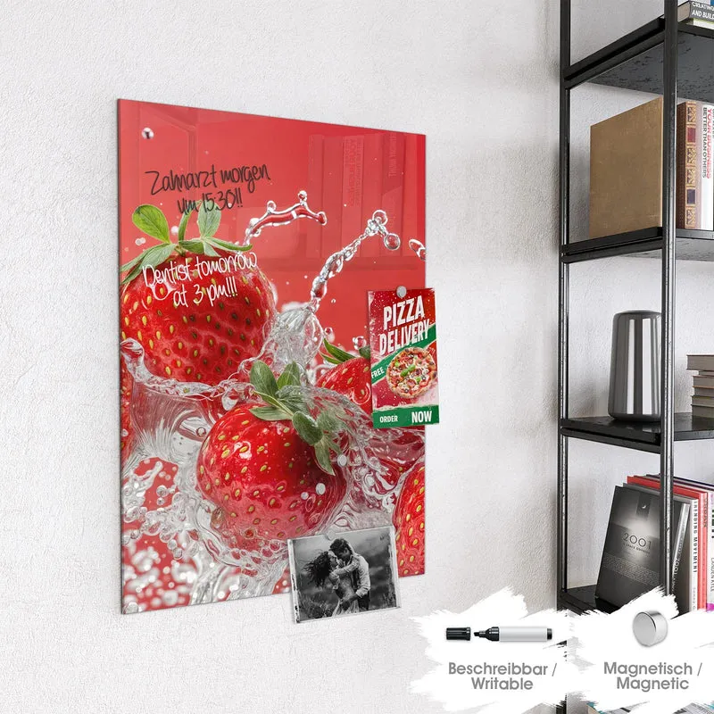 Magnettafel - Erdbeerspritzer