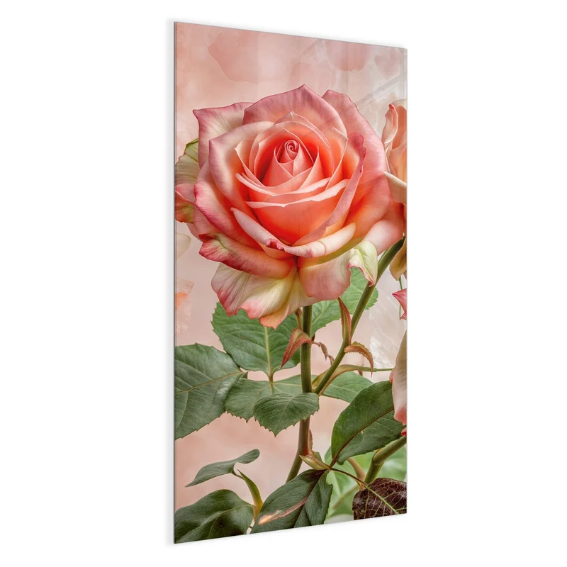 Magnettafel - Korallenrote Rosen