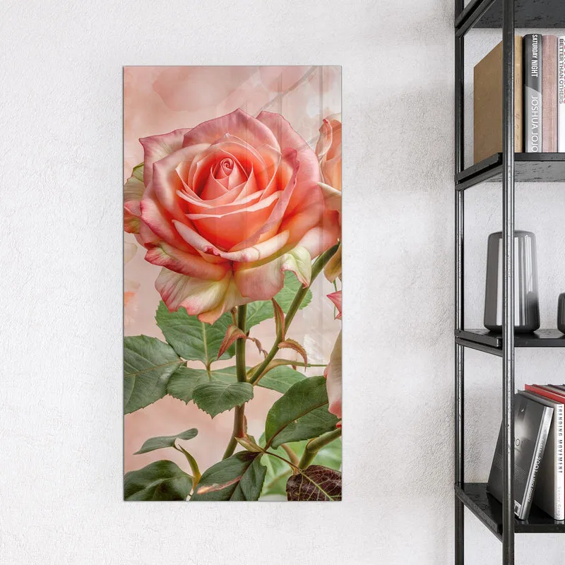 Magnettafel - Korallenrote Rosen