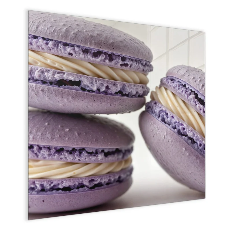 Magnettafel - Lila Macarons mit Creme