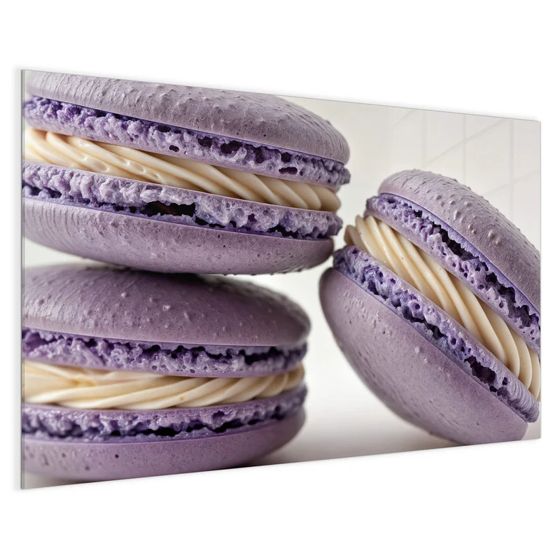 Magnettafel - Lila Macarons mit Creme