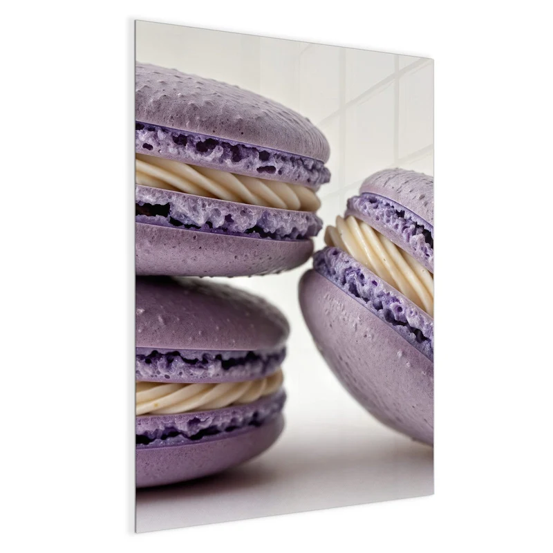 Magnettafel - Lila Macarons mit Creme