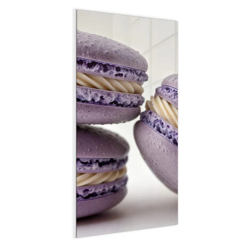 Magnettafel - Lila Macarons mit Creme