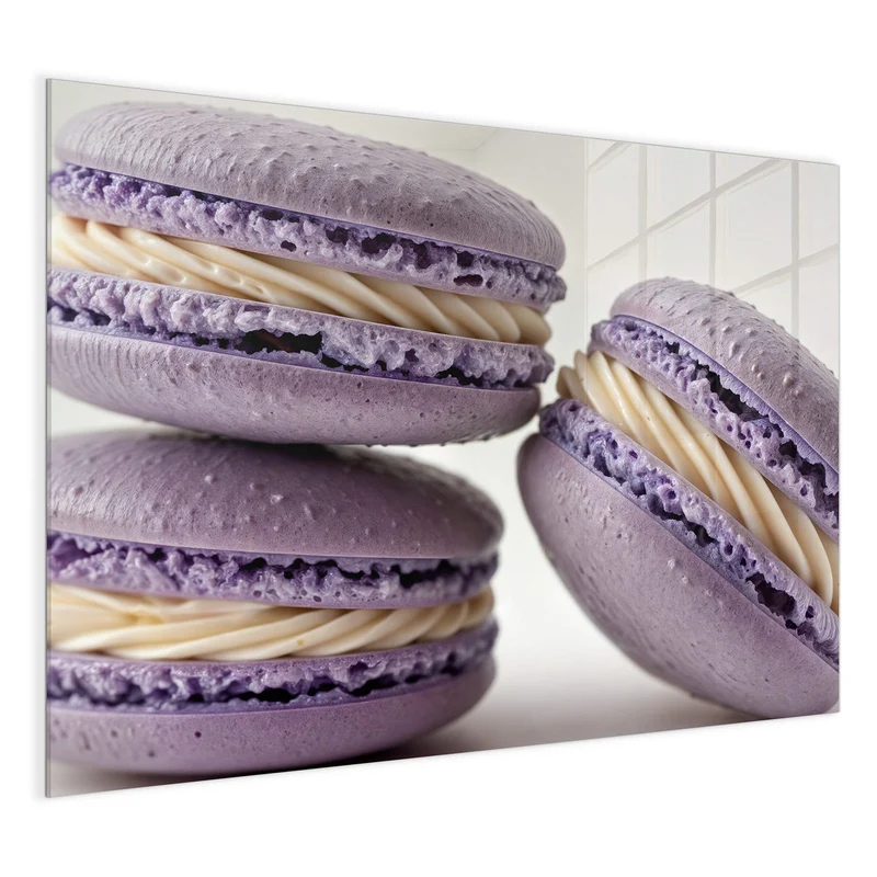 Magnettafel - Lila Macarons mit Creme