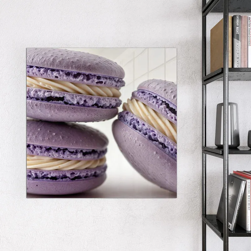 Magnettafel - Lila Macarons mit Creme