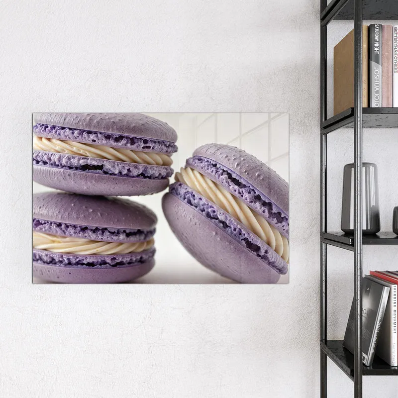 Magnettafel - Lila Macarons mit Creme