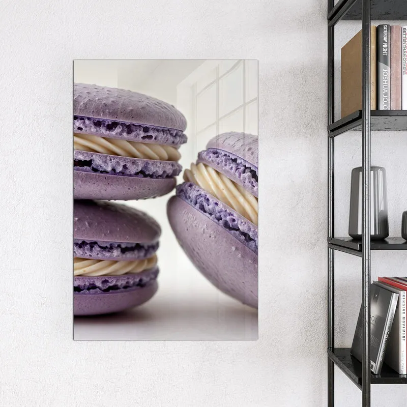Magnettafel - Lila Macarons mit Creme