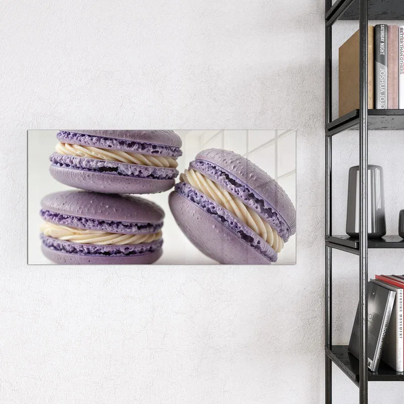 Magnettafel - Lila Macarons mit Creme