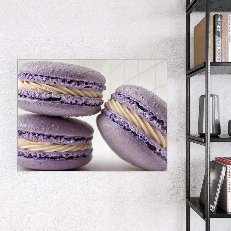 Magnettafel - Lila Macarons mit Creme