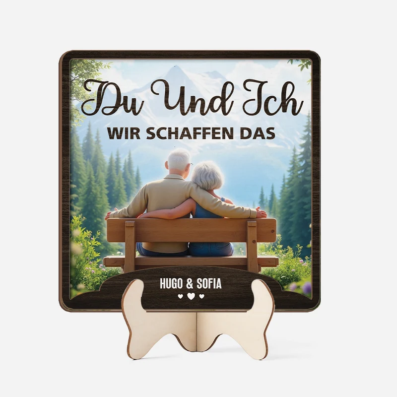 Du Und Ich Wir Schaffen Alles - Personalisierte Geschenke Paare | Holztafel