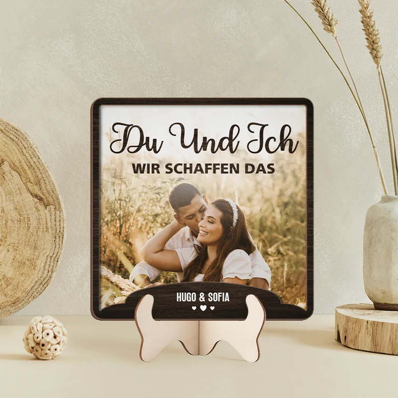 Du Und Ich Wir Schaffen Alles - Personalisierte Geschenke Paare | Holztafel