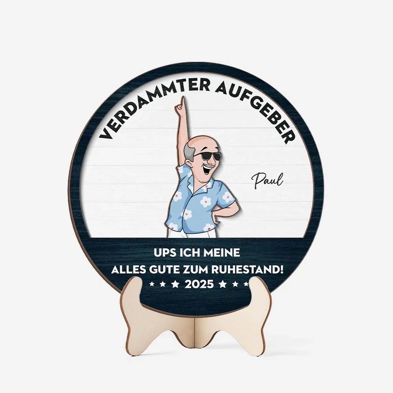 Schöne Ruhestand - Personalisierte Geschenke Zum Ruhestand | Lustige Holztafel Männer