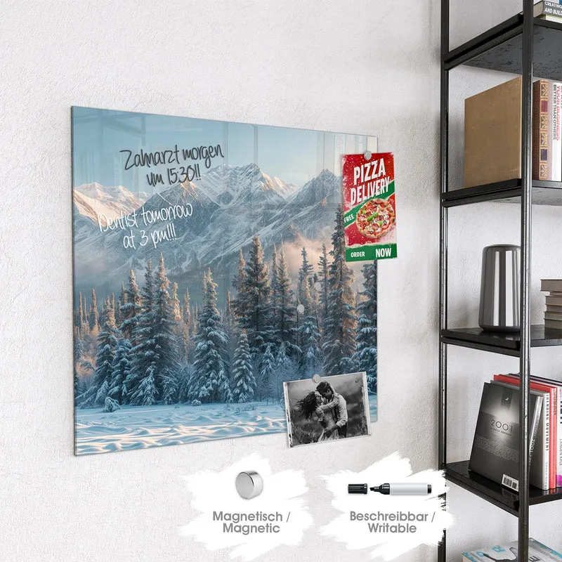 Magnettafel - Schneebedeckte Berge