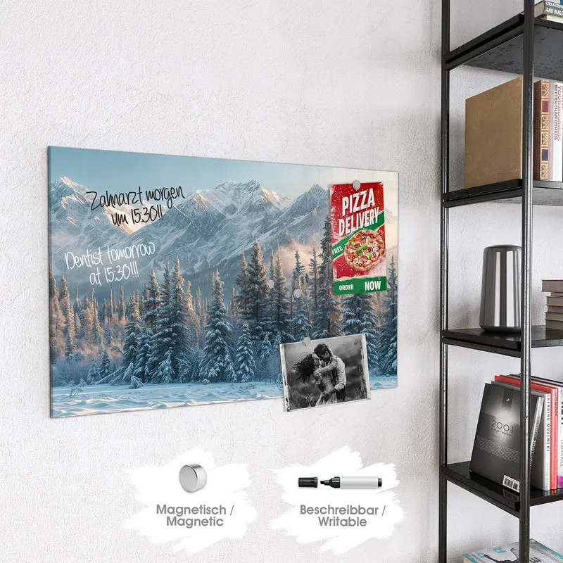 Magnettafel - Schneebedeckte Berge
