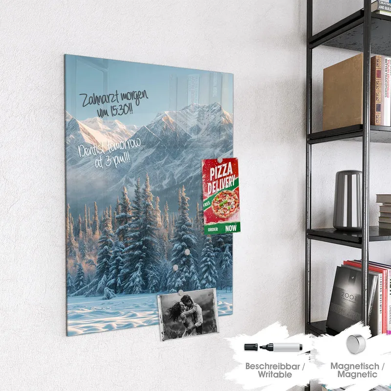 Magnettafel - Schneebedeckte Berge