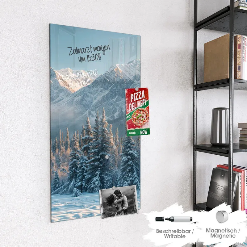 Magnettafel - Schneebedeckte Berge