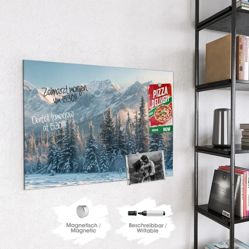 Magnettafel - Schneebedeckte Berge